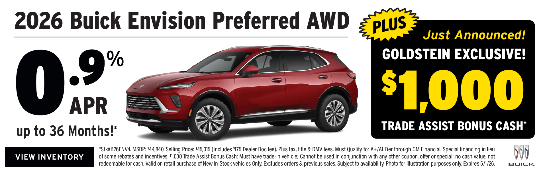 2026 Buick Envision Lease