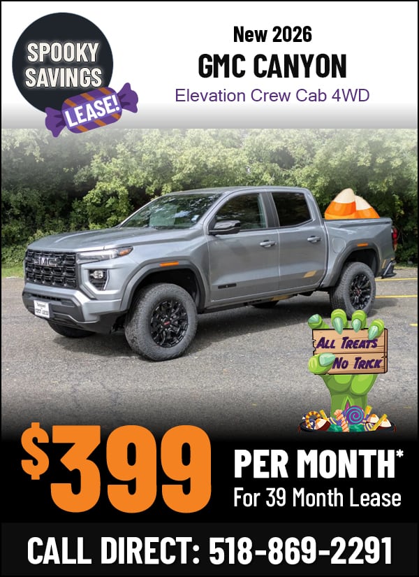 Lease a New 2026 GMC Canyon Elevation Crew Cab 4WD for Only $399 Per Month*