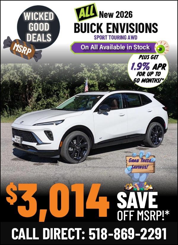SAVE $3,014 OFF MSRP on All New 2026 Buick Envisions Sport Touring AWD!*
