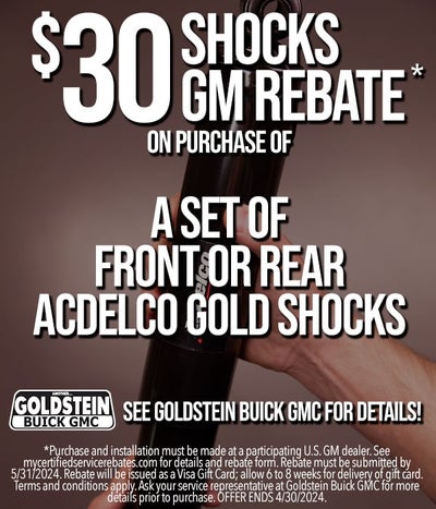 $30 SHOCKS GM Rebate